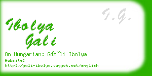 ibolya gali business card